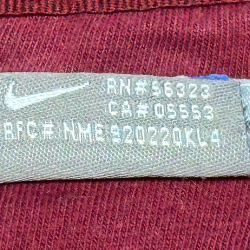 Nike Mini Swoosh Crewneck Sweatshirt Red Y2K Vintage Mens Large